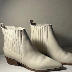 Marc Fisher Cream Ankle Booties